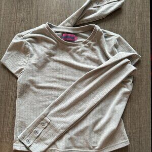 Edikted Homey Pointelle Long Sleeve T Shirt